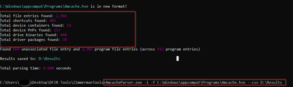 AmcacheParser output
